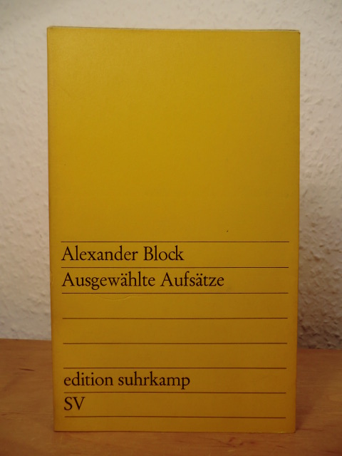 Block, Alexander  Ausgewählte Aufsätze 