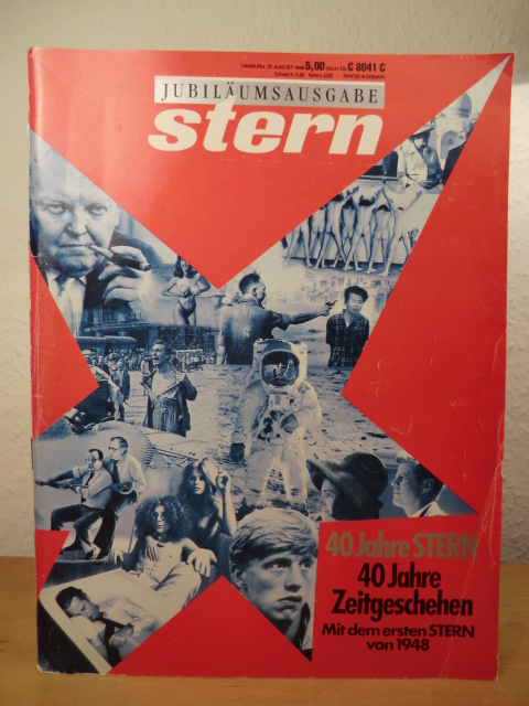 Bremer, Heiner / Liedtke, Klaus / Jürgs, Michael (Chefredaktion)  40 Jahre STERN - 40 Jahre Zeitgeschehen. Jubiläumsausgabe, erschienen am 22. August 1988 