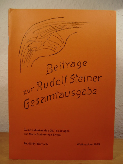 Rudolf Steiner-Nachlaßverwaltung (Hrsg.):  Beiträge zur Rudolf Steiner Gesamtausgabe. Doppelnummer 43 / 44, Weihnachten 1973 
