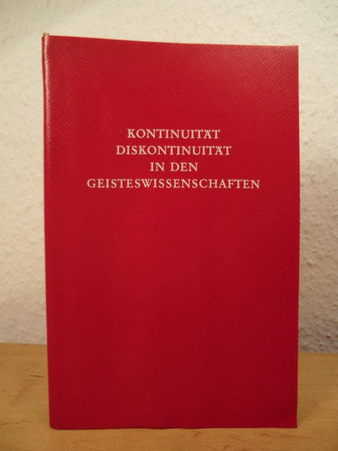 Trümpy, Hans (Hrsg.):  Kontinuität, Diskontinuität in den Geisteswissenschaften 
