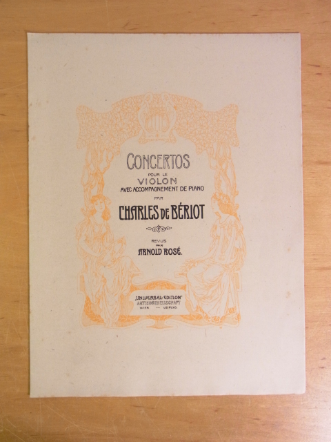 Bériot, Charles de - revus par Arnold Rosé:  Concertos pour le violon avec accopagnement de piano. Concert 8, violino principale, Opus 99 