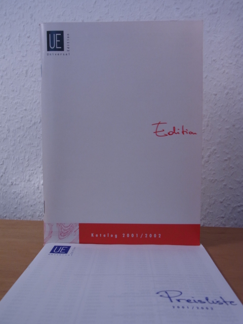 Universal Edition Wien:  Universal Edition Wien. Katalog 2001 / 2002 mit Preisliste 