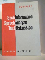Wernicke, Uta  Sachinformation, Sprachanalyse, Textdiskussion. 