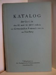Vorwort von Zimmermann  Katalog der Gemlde des 17. und 18. Jahrhunderts im Germanischen Nationalmuseum 
