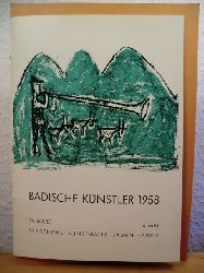 Staatliche Kunsthalle Baden-Baden  Badische Knstler 1958. Ausstellung 29. Mrz bis 5. Mai 