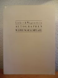 Antiquariat Lcker & Wgenstein  Autographen - Widmungsexemplare. Katalog 20 