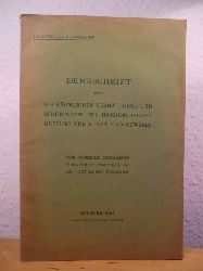 Brinckmann, Dr. Justus  Denkschrift ber die rumlichen Verhltnisse und Bedrfnisse des Hamburgischen Museums fr Kunst und Gewerbe 