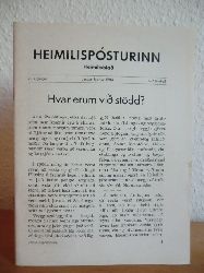 Sigurbjrnsson, Gsli (tgefandi)  Heimilisposturinn. Heimilisbla. 20. argangur, Januar - Februar 1984, 1. - 2. tlubla 
