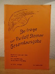 Frobse, Edwin (Redaktion):  Beitrge zur Rudolf Steiner Gesamtausgabe. Doppelnummer 73 / 74 (Weihnachten 1981) 