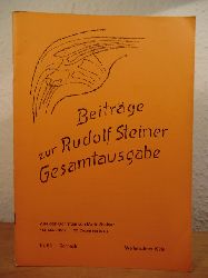 Rudolf Steiner-Nachlaverwaltung (Hrsg.):  Beitrge zur Rudolf Steiner Gesamtausgabe. Nr. 64, Weihnachten 1978 