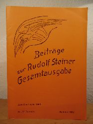 Rudolf Steiner-Nachlaverwaltung (Hrsg.):  Beitrge zur Rudolf Steiner Gesamtausgabe. Nr. 77, Sommer 1982 
