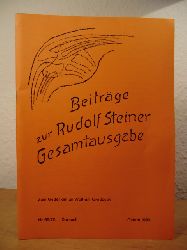 Rudolf Steiner-Nachlaverwaltung (Hrsg.):  Beitrge zur Rudolf Steiner Gesamtausgabe. Doppelnummer 69 / 70, Ostern 1980 