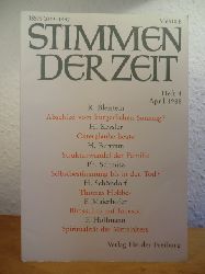 Seibel, Wolfgang (Hrsg.):  Stimmen der Zeit. 206. Band, Heft 4, April 1988 (113. Jahrgang) 