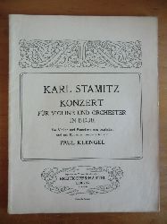 Stamitz, Karl - neu bearbeitet von Paul Klengel:  Konzert fr Violine und Orchester in B dur (Edition Breitkopf Nr. 5251) 