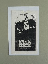 Klee, Fritz:  Exlibris fr Herrmann Kirchner. Motiv: Drfliche Kirche 