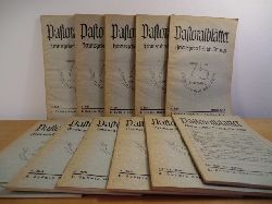 Stange, D. Erich (Hrsg.):  Pastoralblätter für Predigt, Seelsorge und kirchliche Unterweisung. Der vollständige 75. Jahrgang 1932 / 1933 in 11 Heften, davon ein Doppelheft 
