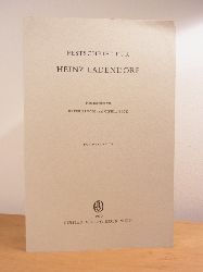 Zick, Gisela:  Kndler und Lafontaine. Sonderdruck aus Festschrift fr Heinz Ladendorf 