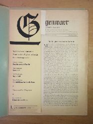 Brck, Max von, Michael Freund Robert Haerdter (Hrsg.) u. a.:  Die Gegenwart. Zeitschrift. Nr. 231, 10. Jahrgang (Nr. 8), 09. April 1955 