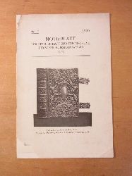 Toeplitz, Erich:  Notizblatt der Gesellschaft zur Erforschung jdischer Kunstdenkmler e.V., Nr. 17, 1927: Dreissig Jahre jdischer Kunstforschung 