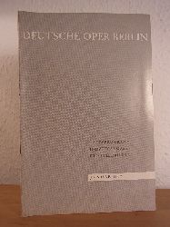 Deutsche Oper Berlin:  Deutsche Oper Berlin. Tagesprogramm, Inhaltsangabe, Knstlerbilder. Januar 1962 