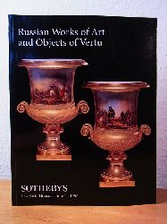 Sotheby`s New York:  Russian Works of Art and Objects of Vertu. Auction at Sotheby`s New York, June 11, 1998. Sale 7150 
