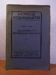Bach, Adolf:  Das Elternhaus des Freiherrn vom Stein. Rheinische Neujahrsbltter IV. Heft 