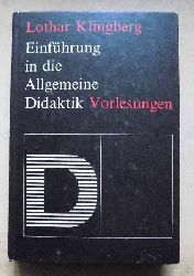 Klingberg, Lothar  Einfhrung in die allgemeine Didaktik - Vorlesungen. 