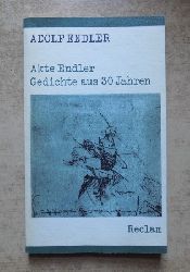 Endler, Adolf  Akte Endler - Gedichte aus 30 Jahren. 
