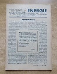 Lehmann, Walter  Energie - Technische Fachzeitschrift. 
