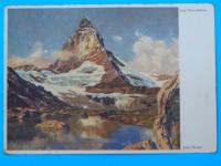   AK Künstlerkarte Josef Burger - Das Matterhorn 