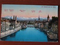   alte AK farbig ZÜRICH: Zürich und die Alpen 