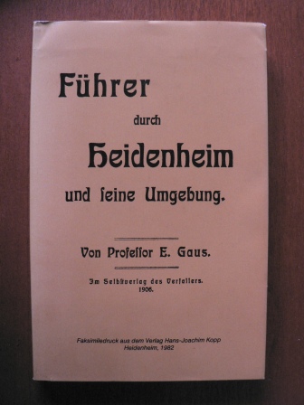 E. Gaus  Führer durch Heidenheim und seine Umgebung 