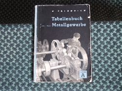 Friedrich, W.  Tabellenbuch fr das Metallgewerbe. Ausgabe A der Sammlung von Fach- und Tabellenbchern. 