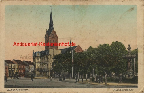 Historische Ansicht aus Deutschland um 1900,  Aachen/Kaiserplatz, 19x13cm 