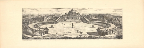 giovanni battista piranesi  veduta dell' insigne basilica vaticana coll'ampio portico, et piazza adiacente. 