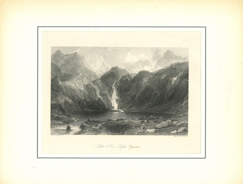 allom, t./bentley, j. c.  lake d' go - high pyrenees. stahlstich 