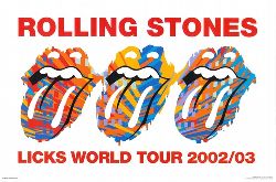 the rolling stones  licks world tour 2002/03. original-tour-plakat. 