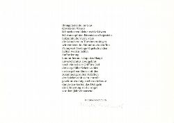 frischmuth, felicitas  gedicht, von der autorin signiert. 