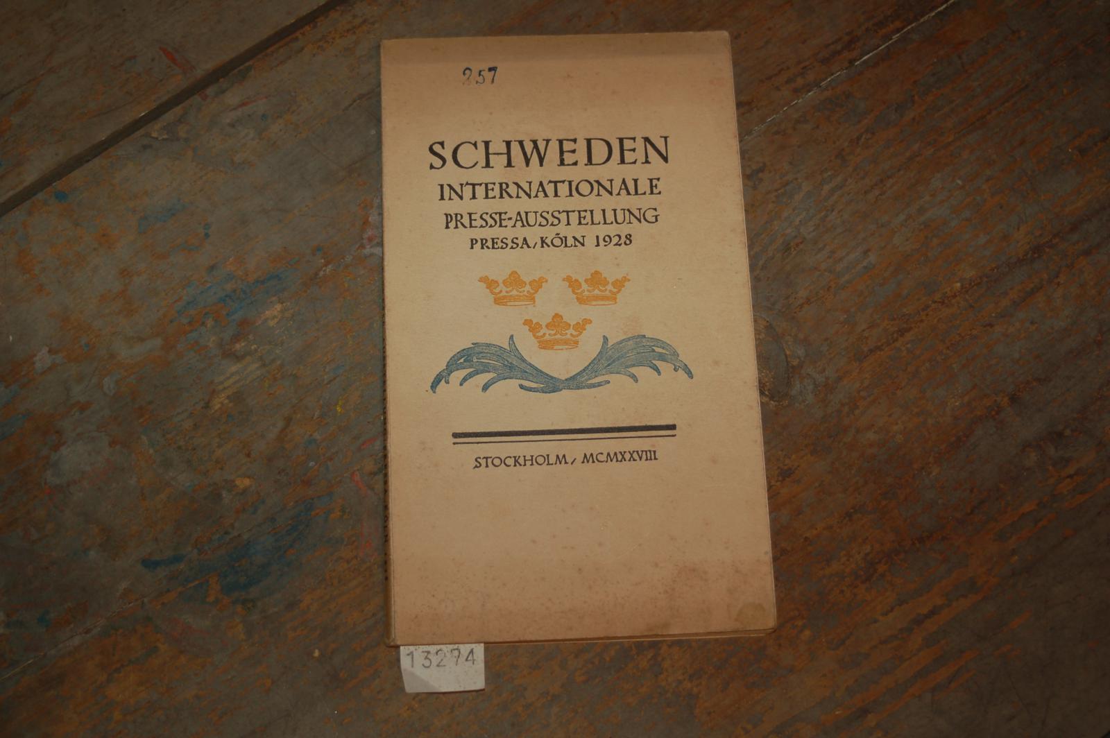 .  Schweden  Internationale Presseausstellung Pressa  Köln 1928 