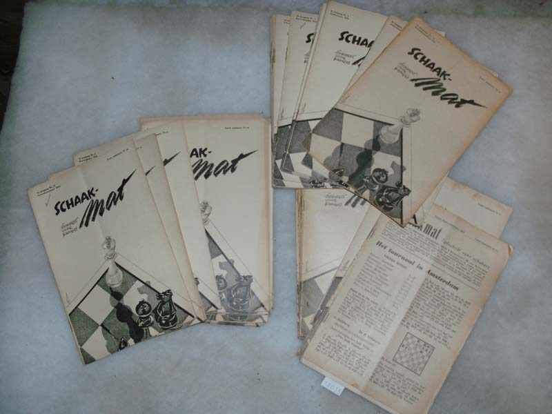 .  Schakk - Mat  Tijdschrift voor Schaker 1. Jg.  Nr. 11,19 (1947); 2. Jg. 1-3,5-7, 21,22 (1948); 1-13 (1951); 2,3,4-6 (1952); 1-7, 9-12 (1953); 1-12 (1954), 1-10 (1955), 