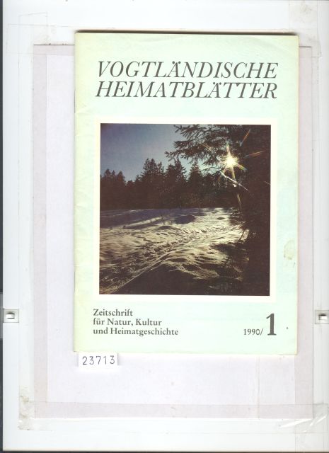 .  Vogtländische Heimatblätter  1  1990 