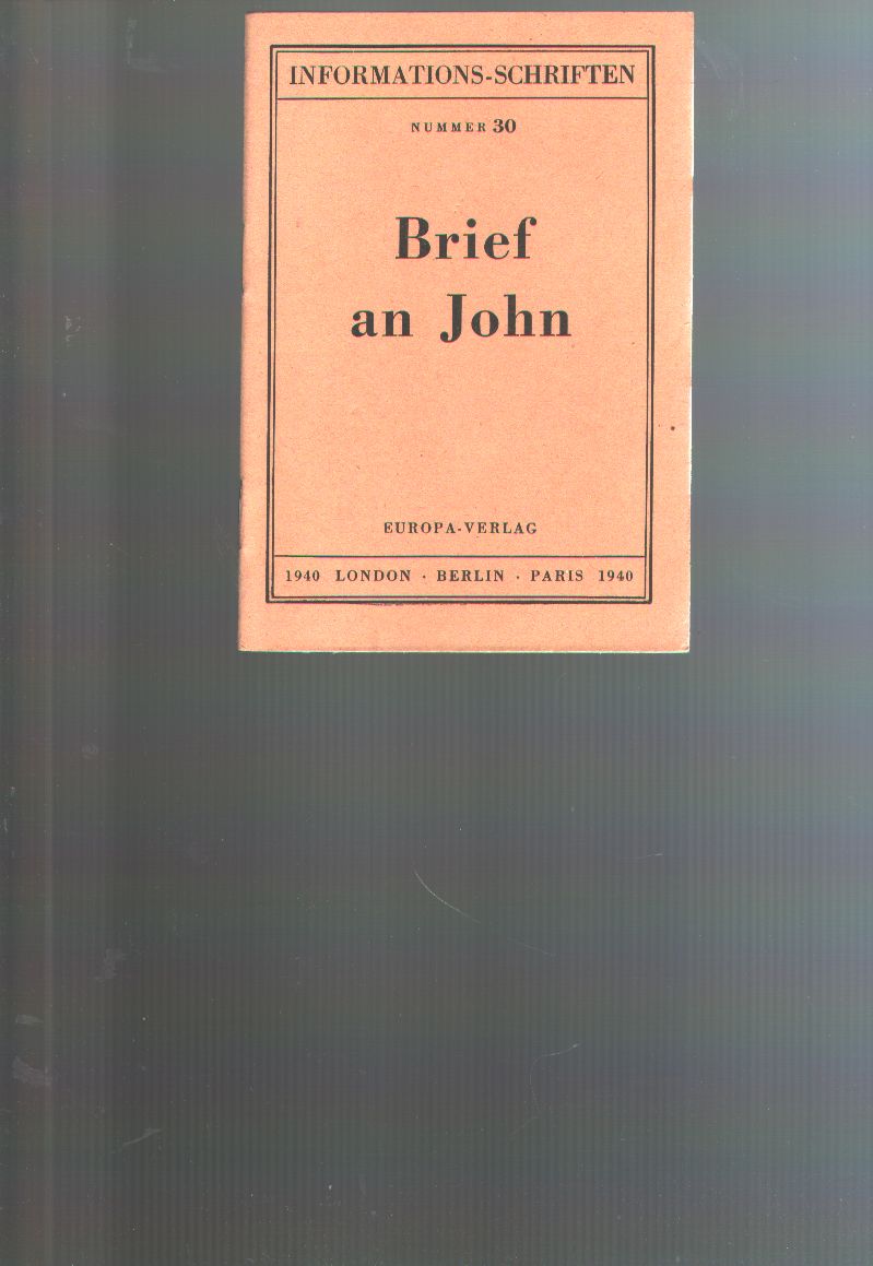"."  Brief an John 