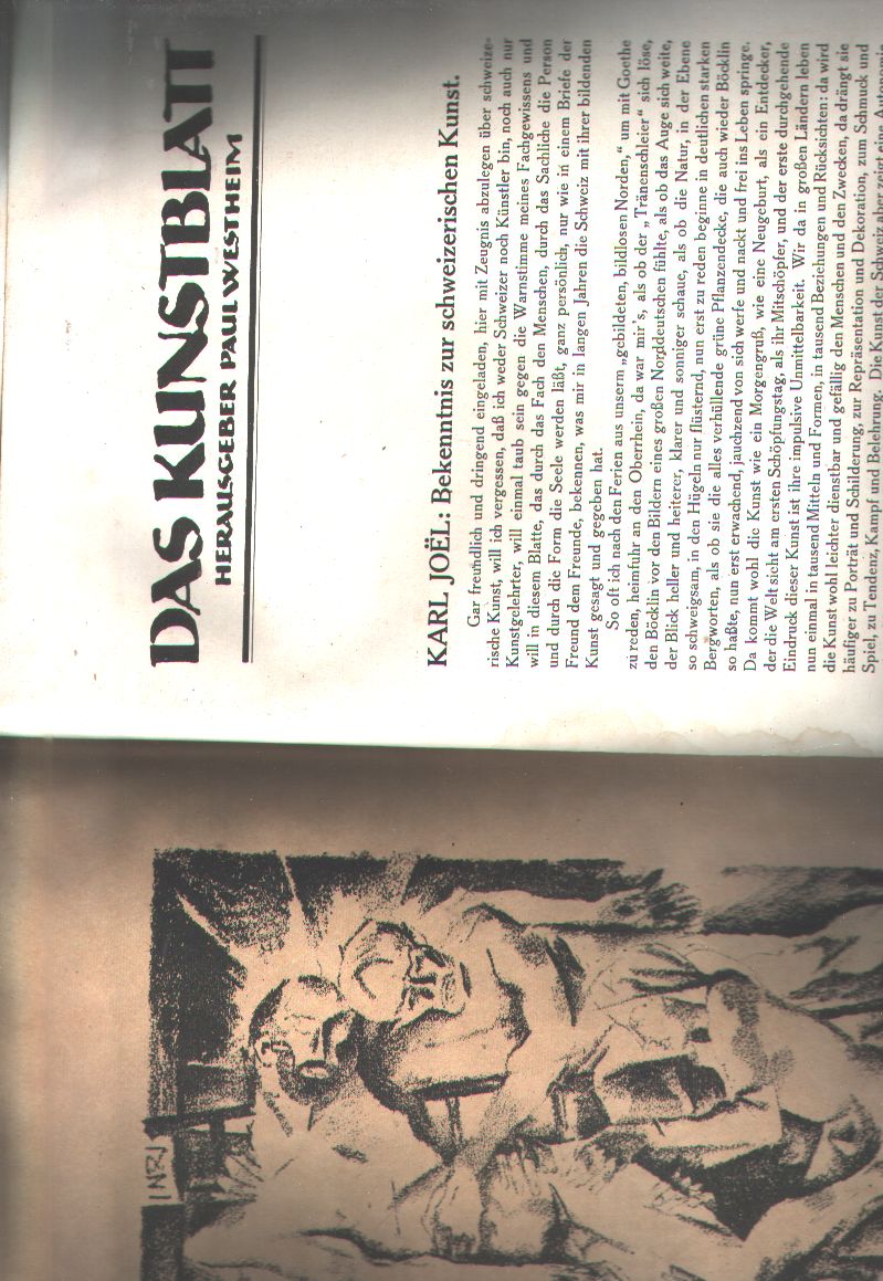 Paul Westheim  Das Kunstblatt  Heft 7 Juli 1918 