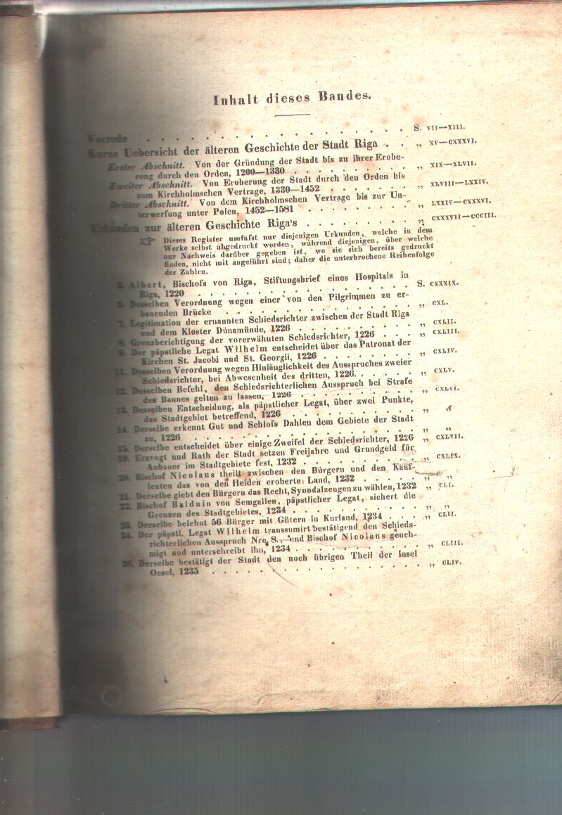 Napiersky, C. E  Urkunden zur älteren Geschichte Rigas {1220  1567) 