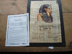 .  gyptischer Kalender auf Original Papyrus gedruckt 1999 