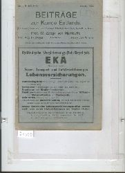 Prof W. Zpege von Manteuffel  Beitrge zur Kunde Estlands Heft 3-6 1922 