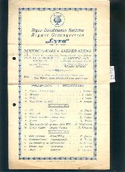 "."  Rigaer Gesangverein Lyra  Liederabend Sonntag d. 28. April 1935 