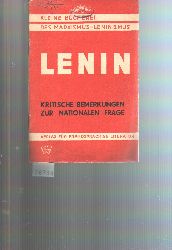 W. I. Lenin  Kritische Bemerkungen zur Nationalen Frage 