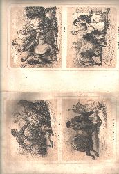 Manual de Cuendas, V. de Ferral  2 lithographierte getnte Tafeln mit 4 Abb. zum spanischen Stierkampf zeigt Matador, Picador, Capedor und  Banderillo 