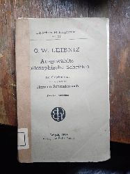 Herman Schmalenbach  G.W. Leibniz  Ausgewhlte philosophische Schriften  im Originaltext   Zweites Bndchen 